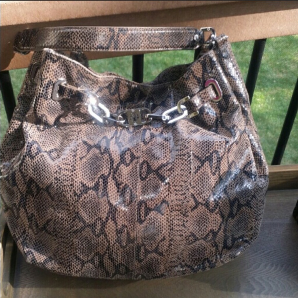 Tory Burch Natalya Python hobo
