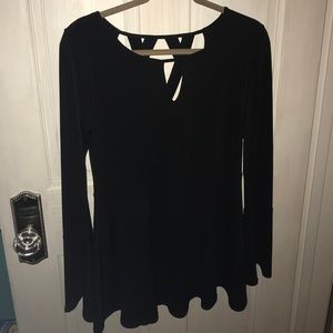Express Bell Sleeve Black Shirt