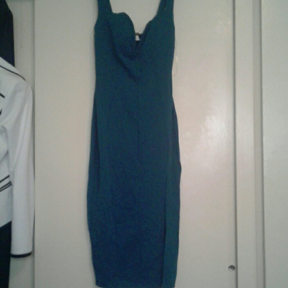 Blue dress with slit