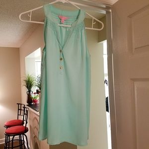 Lilly Pulitzer sheer rouched top