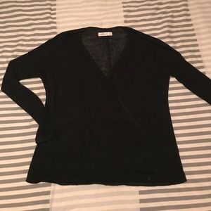 Abercrombie & Fitch black ballerina wrap sweater