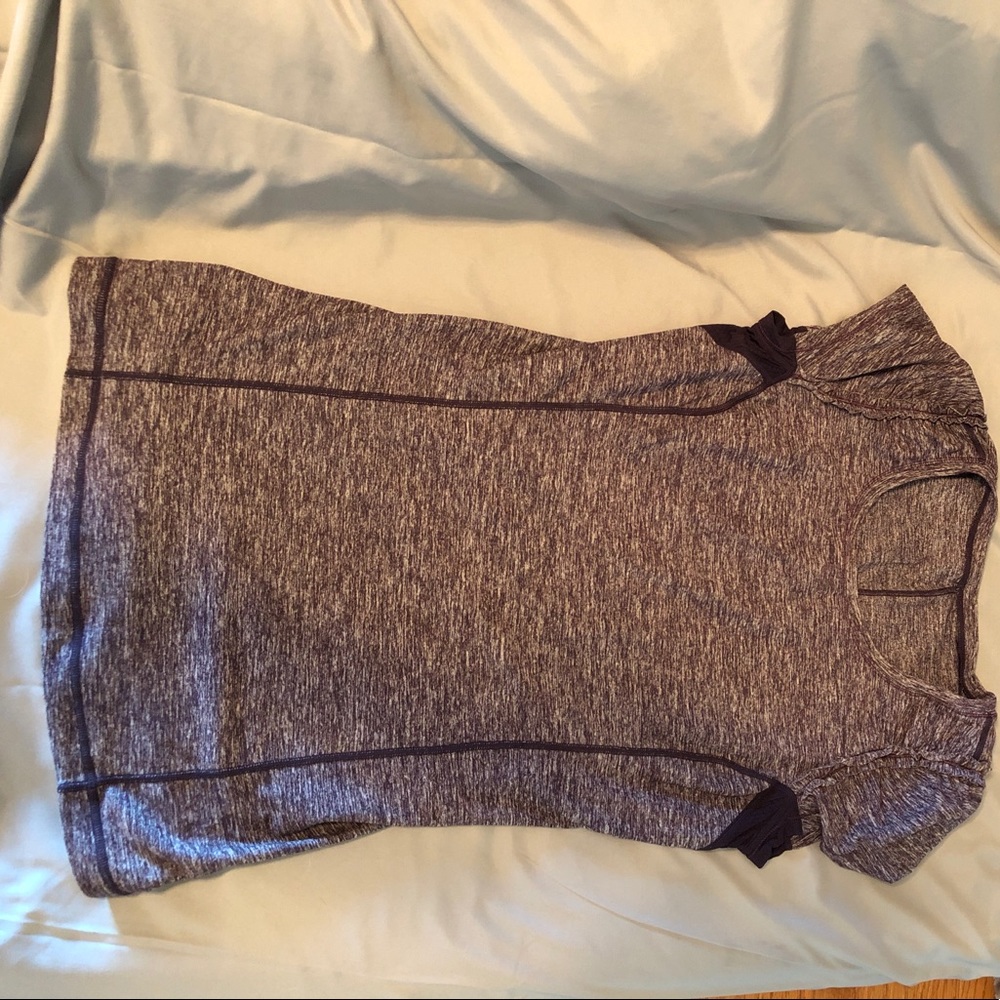 Lululemon Purple White SS T-Shirt Mesh sz8
