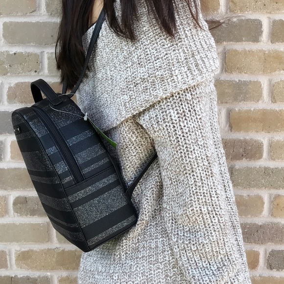 Kate Spade Haven Lane sammi packback stripe black - Picture 2 of 7