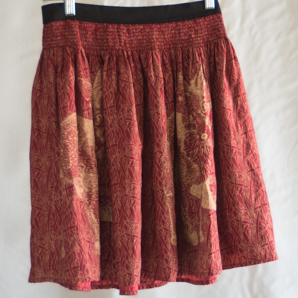 Anthropologie Corey Lynn Calter Silk Fox Skirt