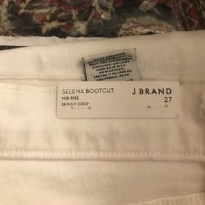 J Brand Selena Bootcut 27 MidRise White SkinnyCrop