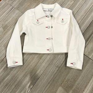 Toddler Girls White Jean Jacket 24M/2T