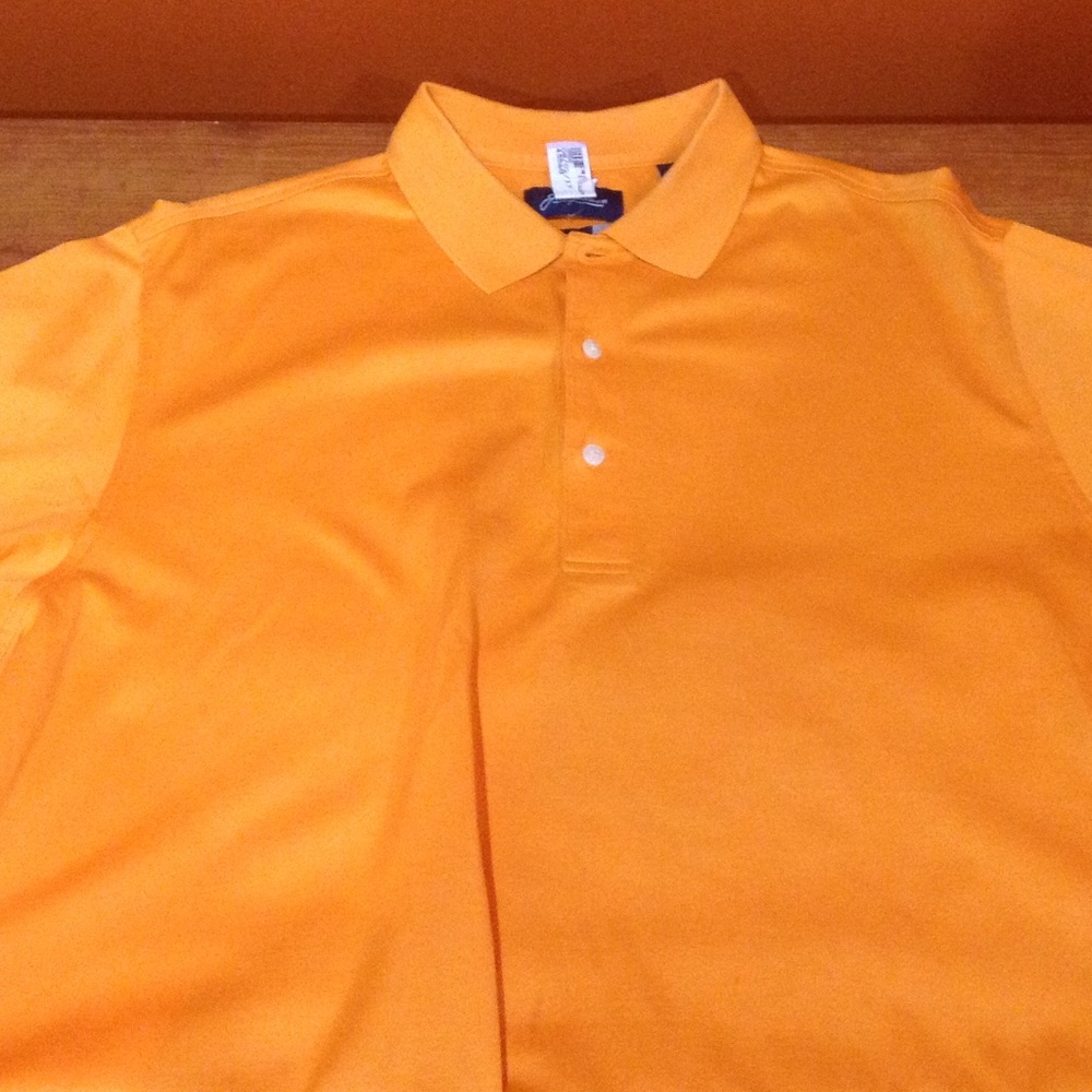 Orange polo shirt