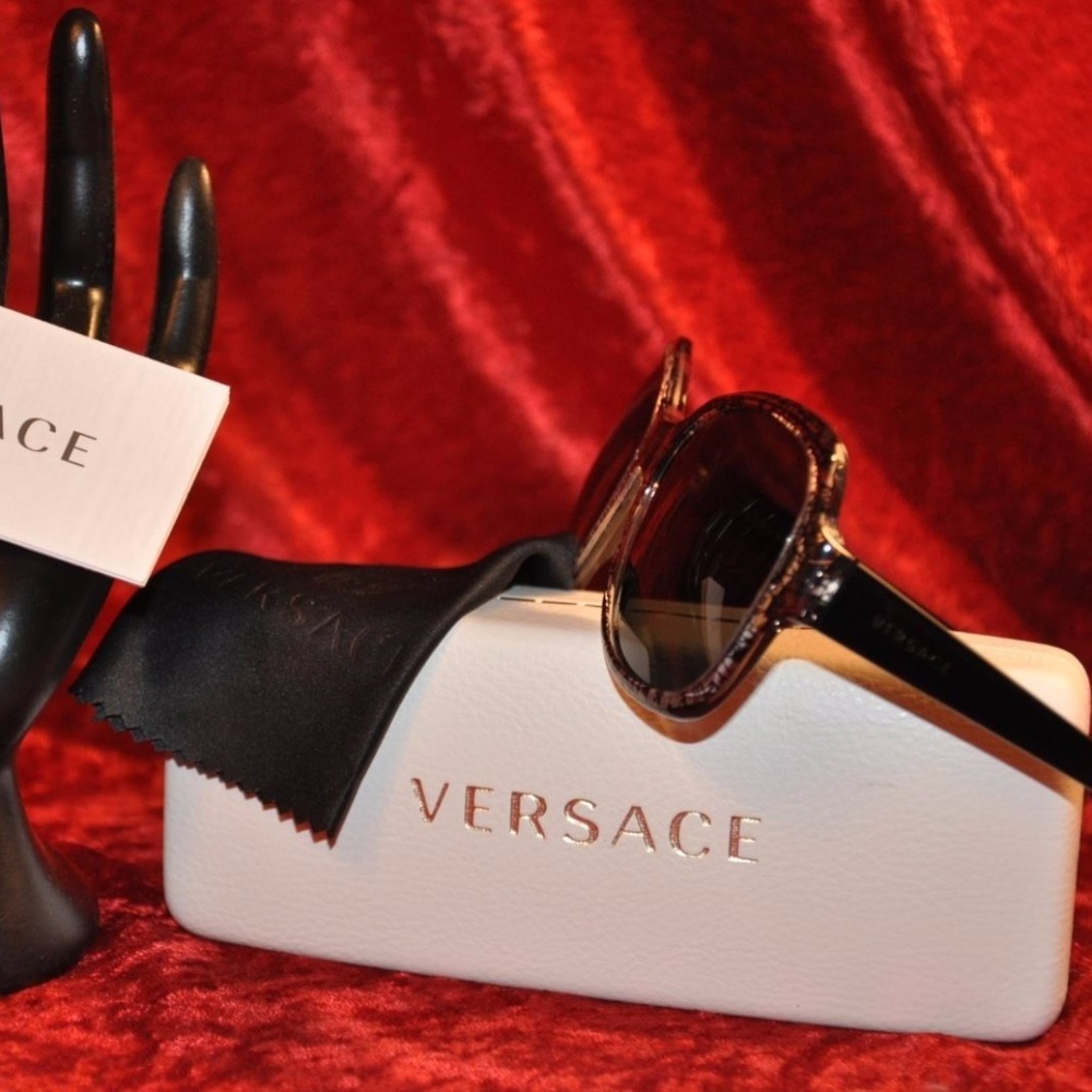 Authentic Versace Transparent Black Sunglasses - image 1