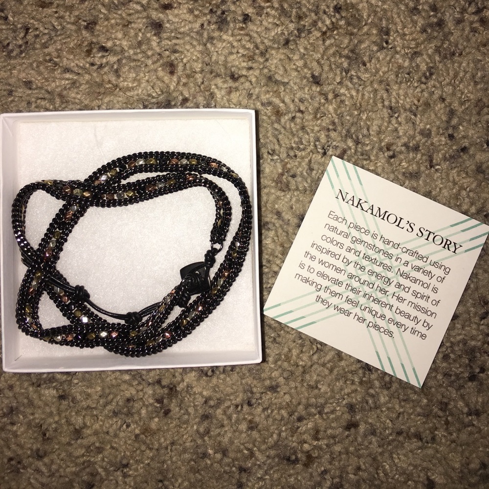 Nakamol Flinn Beaded Metal Wrap Bracelet