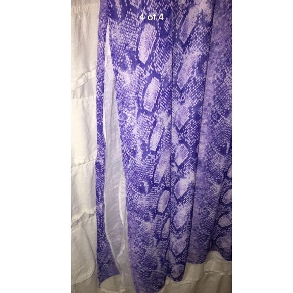 Nordstrom Honey Punch Purple Snake Maxi Dress - Picture 4 of 4
