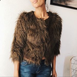 Faux fur jacket