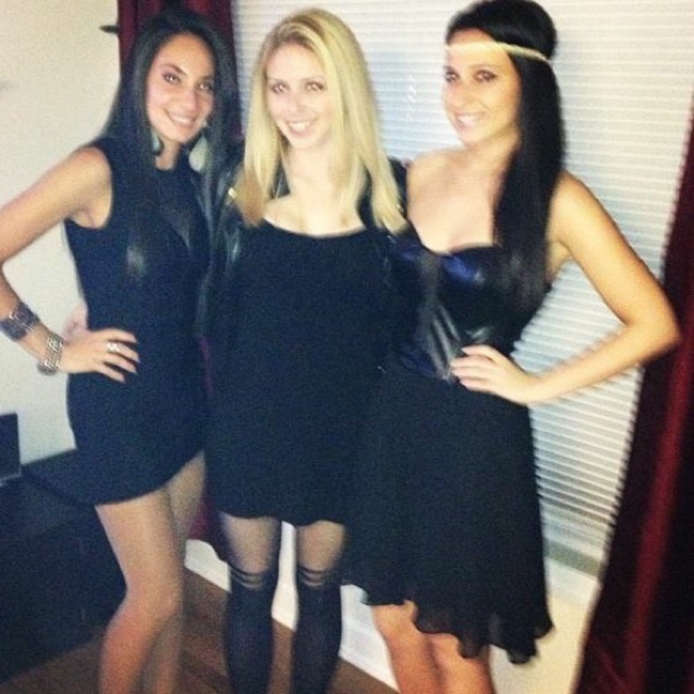 Faux leather dress black
