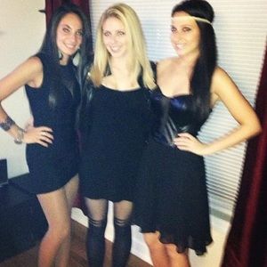 Faux leather dress black