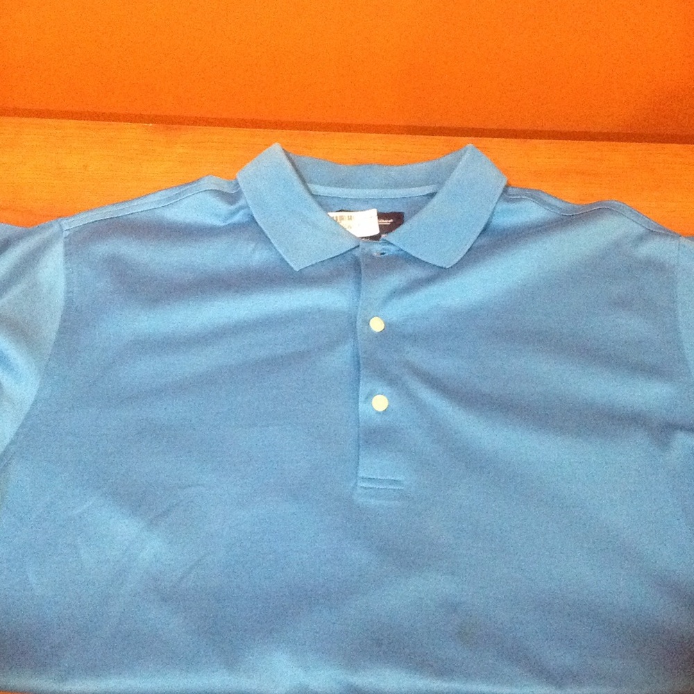 Blue polo shirt