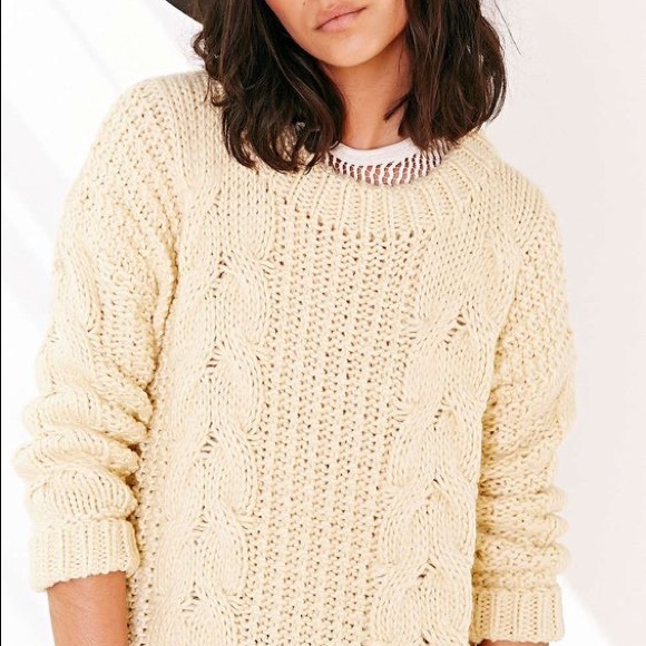 Unif x UO Cream Cozy Knit Reverb Sweater - Picture 2 of 3