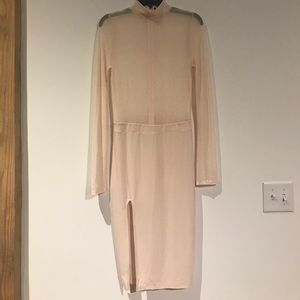 Sexy sheer split dress