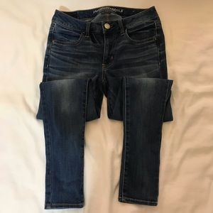 American eagle stretch skinny jeggings 6 med wash