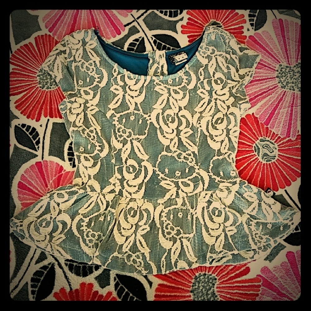 Hello Kitty Lace Peplum Top