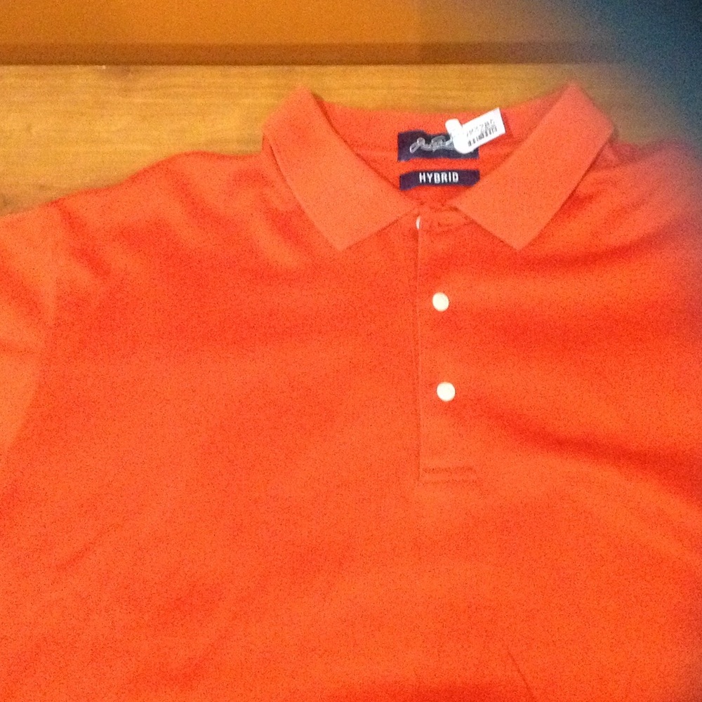 Orange men's polo shirt