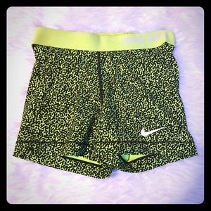Lime Green Nike pro compression tights/shorts!