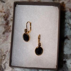Dillard's Gold & Black Drop Earrings