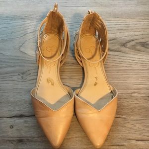 Jessica Simpson Pink/Nude Cage-Style Flats Size 6