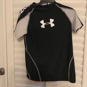 Boys black and white under armour