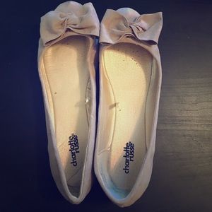 Dark Nude Flat with bow