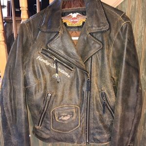 Harley Davidson Distressed women’s leather jacket