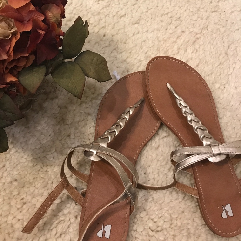 Nordstrom B.P. Gold Braided Sandals