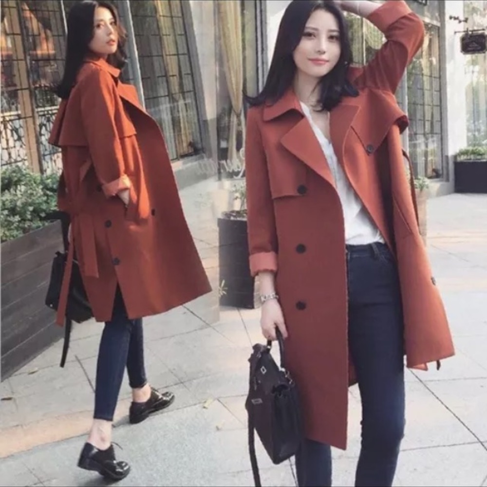 SALE burnt orange perfect fall / winter trench!
