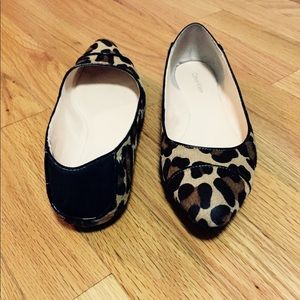 Calf hair leopard flats