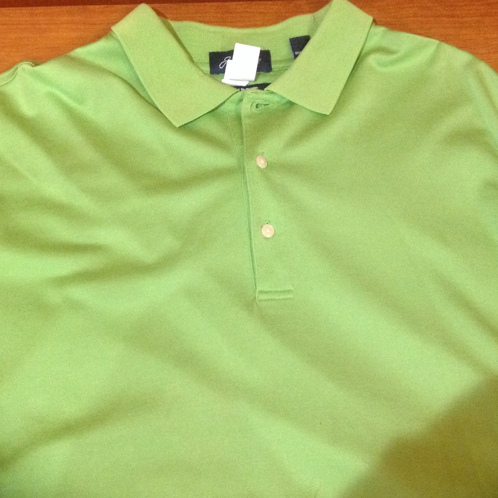 Green polo shirt