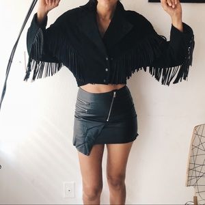 Suede fringe jacket