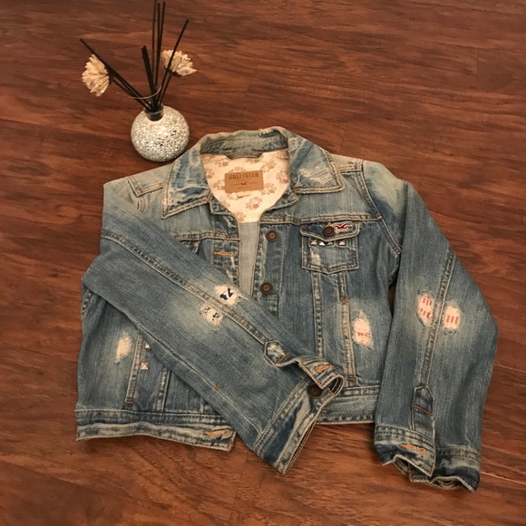 Distressed denim JACKET Hollister - Picture 2 of 5