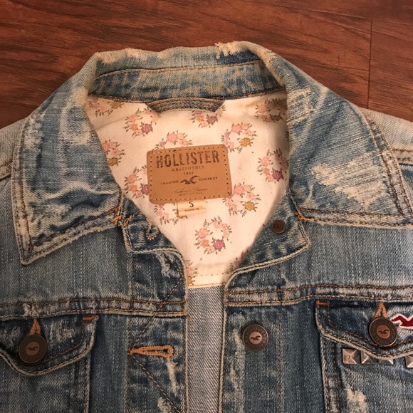 Distressed denim JACKET Hollister - Picture 4 of 5