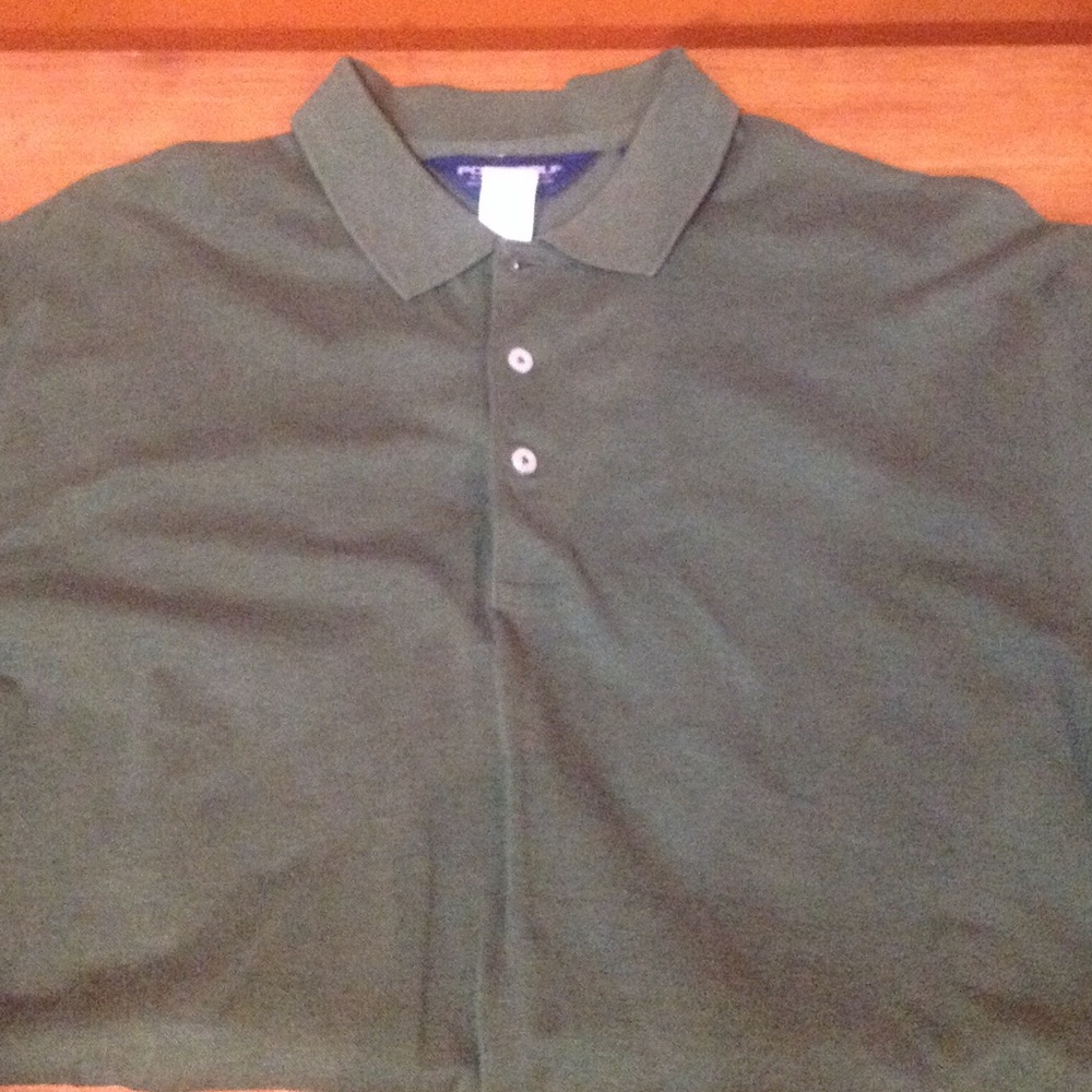 Green polo shirt