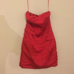 Red mini cocktail dress