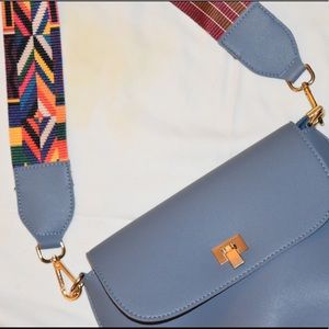 Bags - Blue Leather Purse With Interchangeable Strap Bags - Blue Leather Purse With Interchangeable Strap