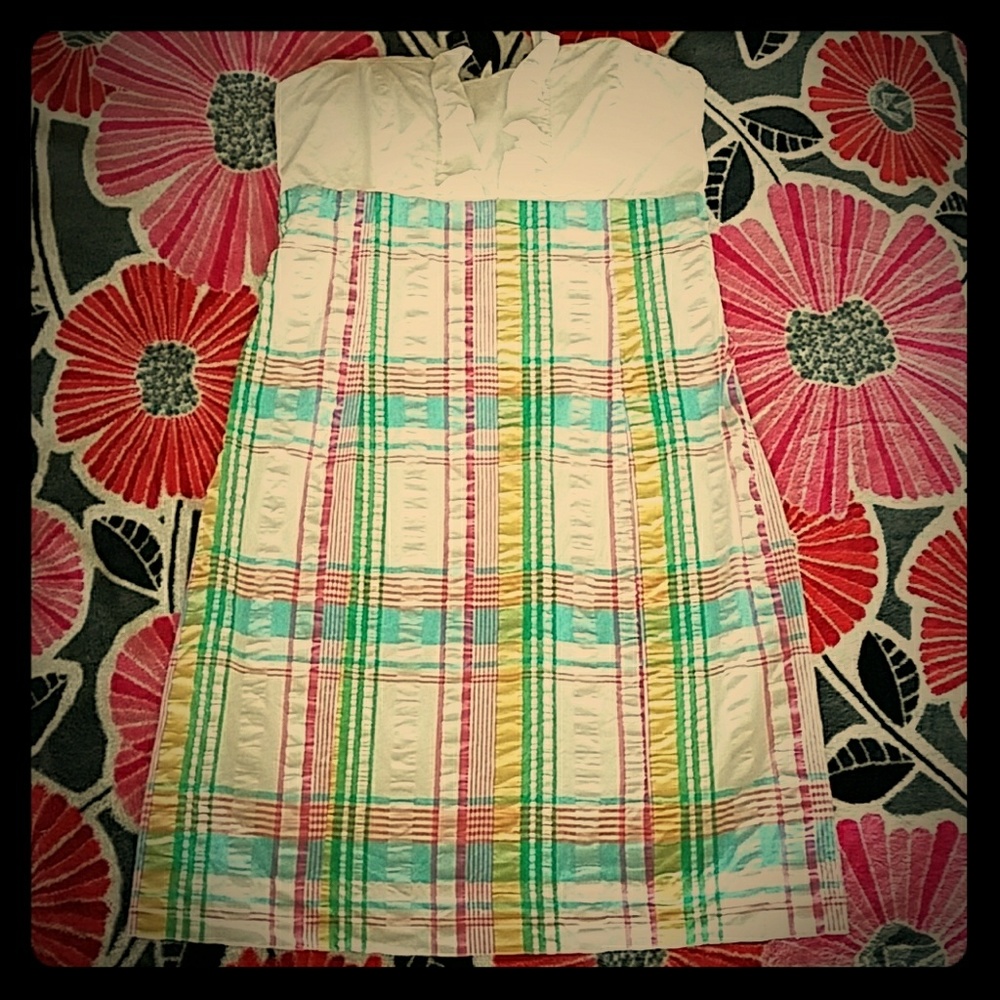 Lilly Pulitzer Plaid Strapless dress