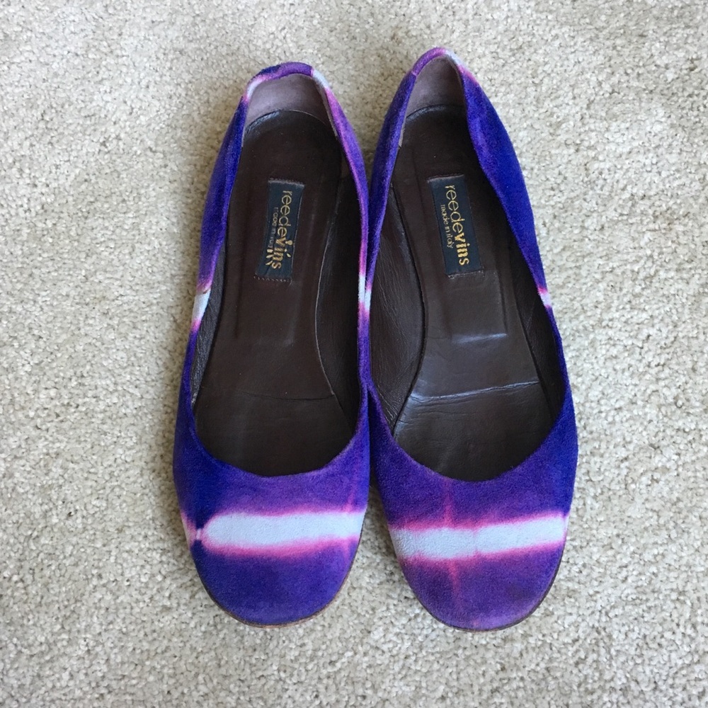 Reed Evins Suede Flats Purple Anthropologie 6