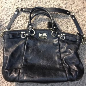 Black Coach medium sized satchel bag