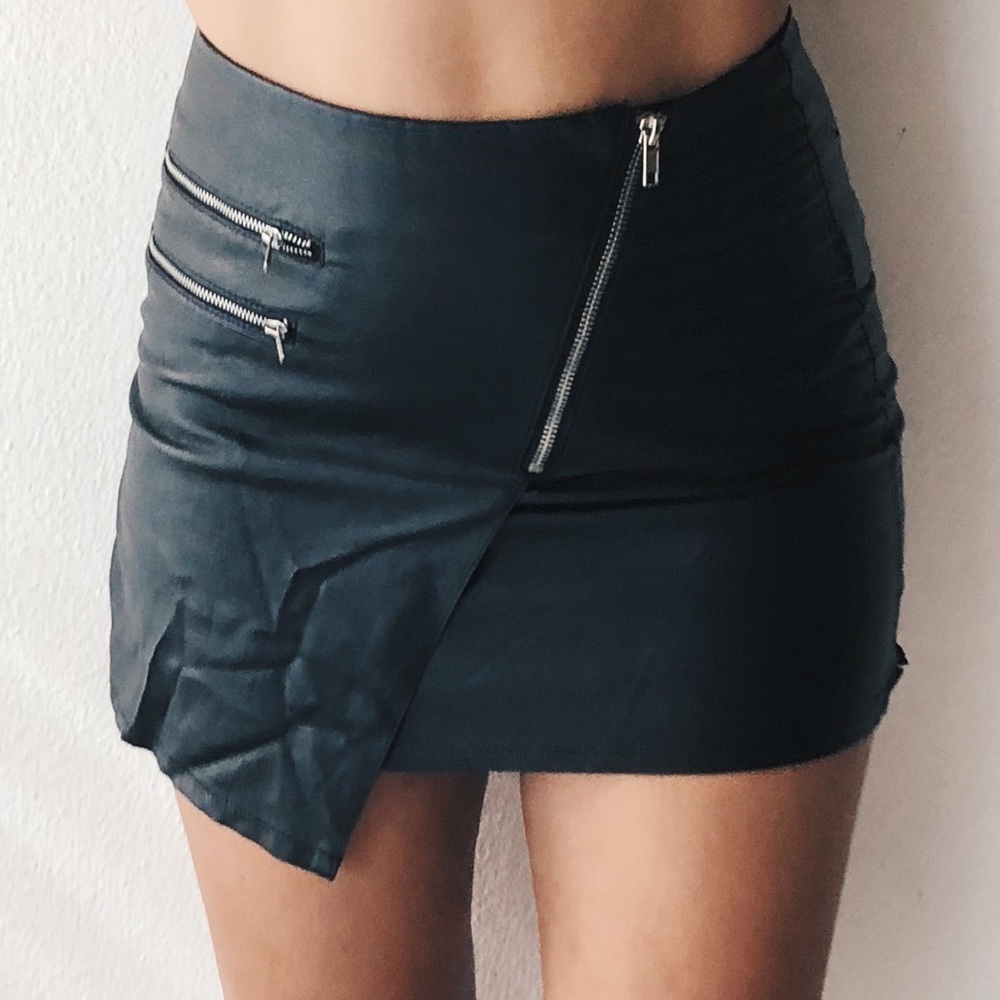 HM pleather skirt