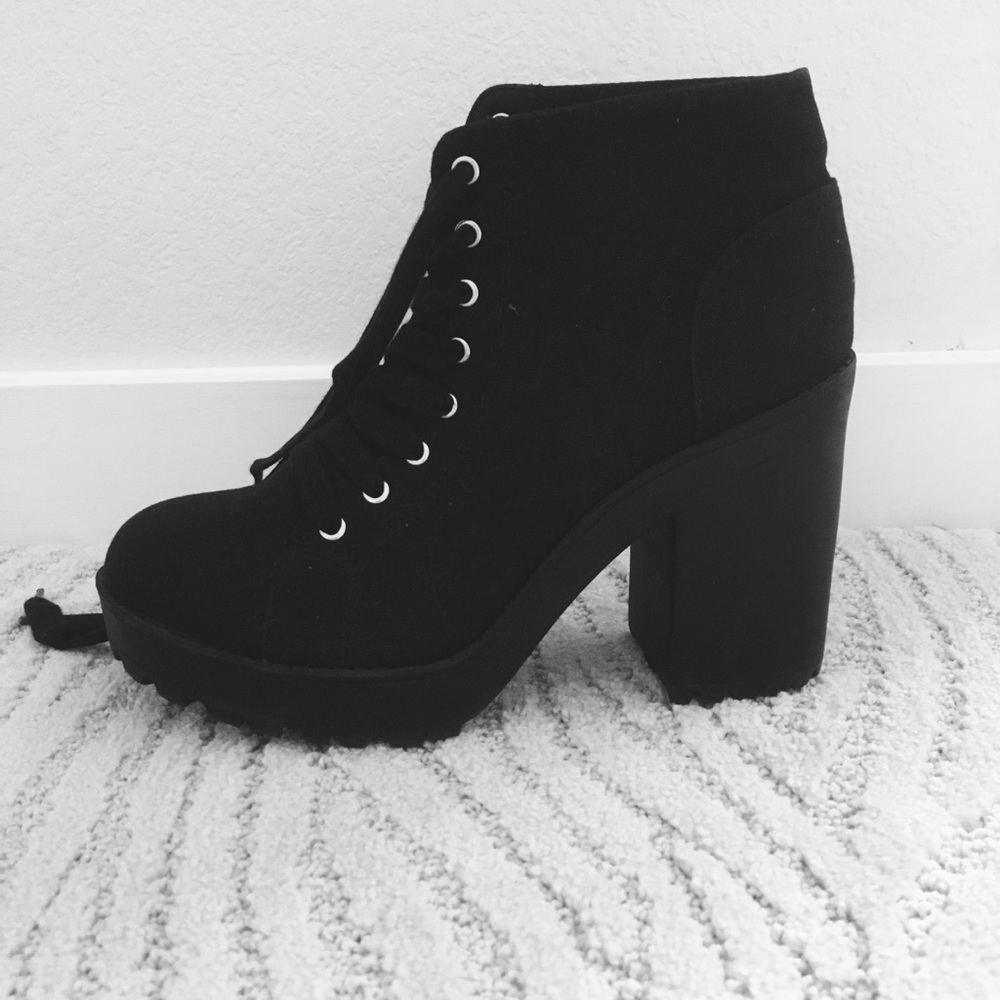H&M Divided Black Platform Booties