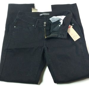 LEVI'S 529 CURVY STRAIGHT BLACK JEANS