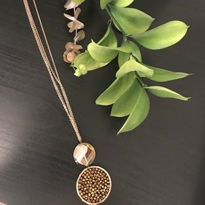 Gold Drop Pendant Necklace
