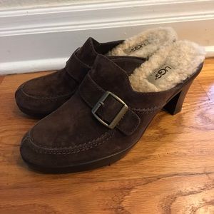 Ugg brown suede mules SZ 6.5