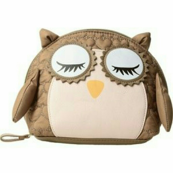 Hold Betsey Johnson owl cosmetic Bag - Picture 1 of 6