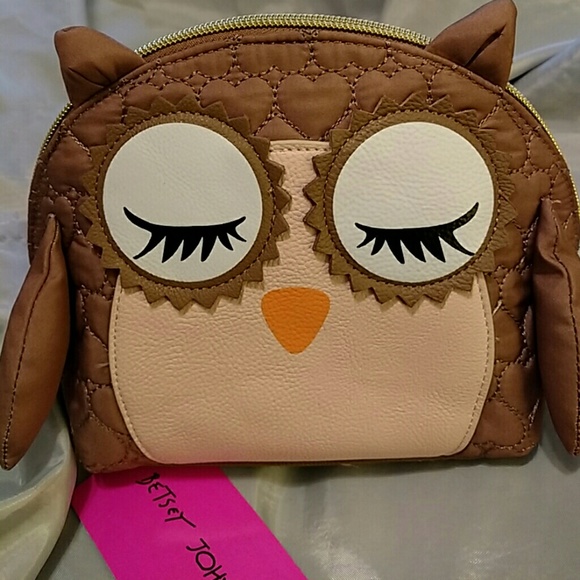 Hold Betsey Johnson owl cosmetic Bag - Picture 5 of 6
