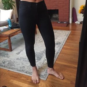 Black high rise madewell jeans